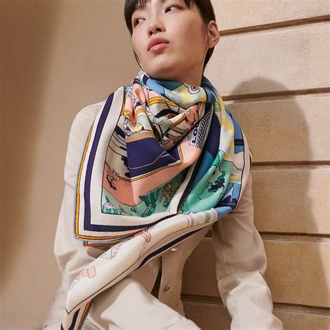 hermes locomotion|Locomotion Cashmere Shawl .